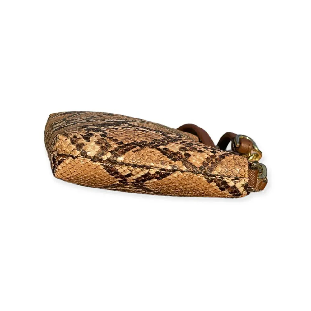 Calvin Klein Snake-Embossed Crossbody Bag Tan Brown | Small - Picture 6 of 12